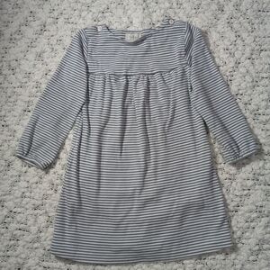 🔥Kids Olive Juice Classic Striped Kids Dress in Gray And White Size M Girl